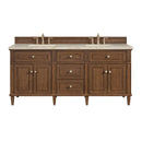 James Martin Lorelai 72" Double Bathroom Vanity, Mid-Century Walnut