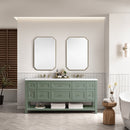 James Martin Breckenridge 72" Double Bathroom Vanity, Smokey Celadon