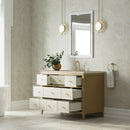 James Martin Celeste 48" Single Bathroom Vanity, Sunwashed Oak with Embossed Shagreen Drawer Fronts