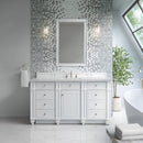 James Martin Bristol 60" Single Bathroom Vanity, Bright White