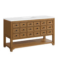 James Martin Malibu 60" Single Bathroom Vanity, Amber Birch