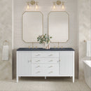 James Martin Myrrin 60" Double Bathroom Vanity, Bright White