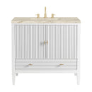James Martin Myrrin 36" Single Bathroom Vanity, Bright White