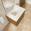 James Martin Laurent 30" Dual Mount Single Bathroom Vanity, Honey Oak