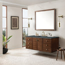 James Martin Amberly 60" Dual Mount Single Bathroom Vanity, Mid-Century Walnut