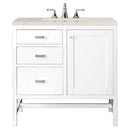 James Martin Addison 36" Single Bathroom Vanity, Glossy White