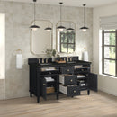 James Martin Lorelai 60" Double Bathroom Vanity, Black Onyx
