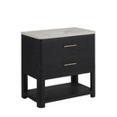 James Martin Lucian 36" Single Bathroom Vanity, Carbon Oak