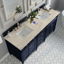 James Martin Brittany 72" Double Bathroom Vanity, Victory Blue