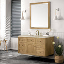 James Martin Laurent 48" Dual Mount Single Bathroom Vanity, Light Natural Oak