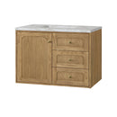 James Martin Laurent 36" Dual Mount Single Bathroom Vanity, Light Natural Oak