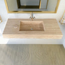HANDCRAFTED CUSTOM TRAVERTINE SINK (TR-072)