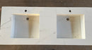 Double Sink Integrated Custom Calacatta Lincoln Polished Porcelain Countertop (ES-081)