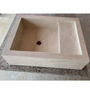 Custom Light Pearl Marble Sink (NS-056)