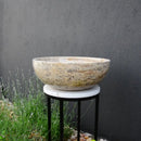 HANDCRAFTED VALENCIA TRAVERTINE SINK