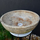 HANDCRAFTED VALENCIA TRAVERTINE SINK