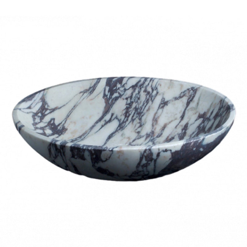 Calacatta Viola Marble Oval Shape Above Vanity Bathroom Sink (W)18" (L)14" (H)5" product shot