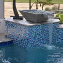 Bluestone Marble Natural Stone Pool Square Cascade Water Bowl