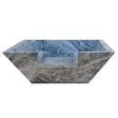 Silver Shadow Marble Natural Stone Pool Square Cascade Water Bowl