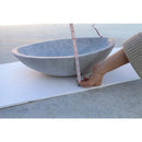 Sirius Gray Marble Above Vanity Designer Bathroom Designer Sink Honed (W)22" (D)18" (H)5.5" height measure view