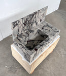 HANDCRAFTED CUSTOM CALACATTA VIOLA MARBLE SINK (NS-081)