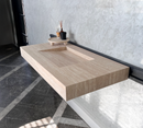 HANDCRAFTED CUSTOM TRAVERTINE SINK (TR-061)