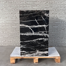 HANDCRAFTED CUSTOM PEDESTAL ALEXANDRA BLACK MARBLE SINK (NS-151)