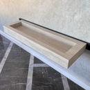 HANDCRAFTED INFINITY TRAVERTINO CHIARO HIGH ENGINEERED PORCELAIN SINK (ES-076)