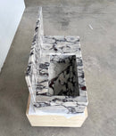 HANDCRAFTED CUSTOM CALACATTA VIOLA MARBLE SINK (NS-081)