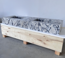 HANDCRAFTED CUSTOM CALACATTA VIOLA MARBLE SINK (NS-160)
