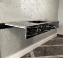 HANDCRAFTED CUSTOM ALEXANDRA BLACK MARBLE SINK (NS-111)