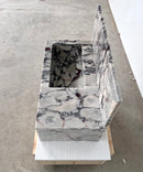 HANDCRAFTED CUSTOM CALACATTA VIOLA MARBLE SINK (NS-081)