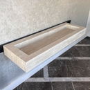 HANDCRAFTED INFINITY TRAVERTINO CHIARO HIGH ENGINEERED PORCELAIN SINK (ES-076)