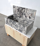 HANDCRAFTED CUSTOM CALACATTA VIOLA MARBLE SINK (NS-081)