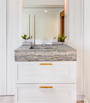 HANDCRAFTED CUSTOM SILVER TRAVERTINE SINK (TR-047)
