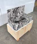 HANDCRAFTED CUSTOM CALACATTA VIOLA MARBLE SINK (NS-081)