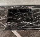 HANDCRAFTED CUSTOM ALEXANDRA BLACK MARBLE SINK (NS-111)