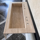 HANDCRAFTED CUSTOM TRAVERTINE SINK (TR-081)