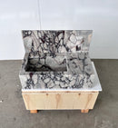 HANDCRAFTED CUSTOM CALACATTA VIOLA MARBLE SINK (NS-081)
