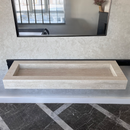 HANDCRAFTED INFINITY TRAVERTINO CHIARO HIGH ENGINEERED PORCELAIN SINK (ES-076)