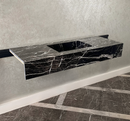 HANDCRAFTED CUSTOM ALEXANDRA BLACK MARBLE SINK (NS-111)