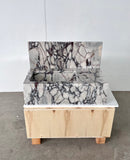 HANDCRAFTED CUSTOM CALACATTA VIOLA MARBLE SINK (NS-081)