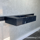 HANDCRAFTED NERO MARQUINIA HIGH ENGINEERED STONE SINK (ES-035)