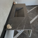 HANDCRAFTED INFINITY PIETRA GREY HIGH ENGINEERED STONE SINK (ES-100)