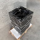 HANDCRAFTED CUSTOM PEDESTAL ALEXANDRA BLACK MARBLE SINK (NS-151)