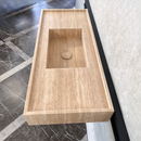 HANDCRAFTED CUSTOM TRAVERTINE SINK (TR-074)