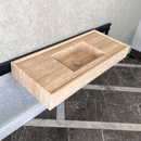 HANDCRAFTED CUSTOM TRAVERTINE SINK (TR-074)