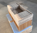 HANDCRAFTED CUSTOM SILVER TRAVERTINE SINK (TR-200)