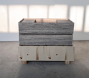HANDCRAFTED CUSTOM SILVER TRAVERTINE SINK (TR-200)