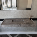 HANDCRAFTED CUSTOM TUNDRA GREY MARBLE SINK (NS-075)